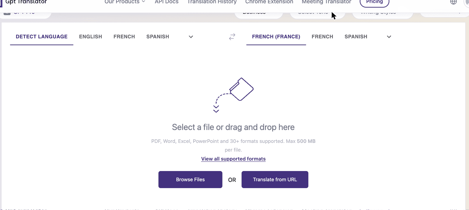 2. Choose language and preferences