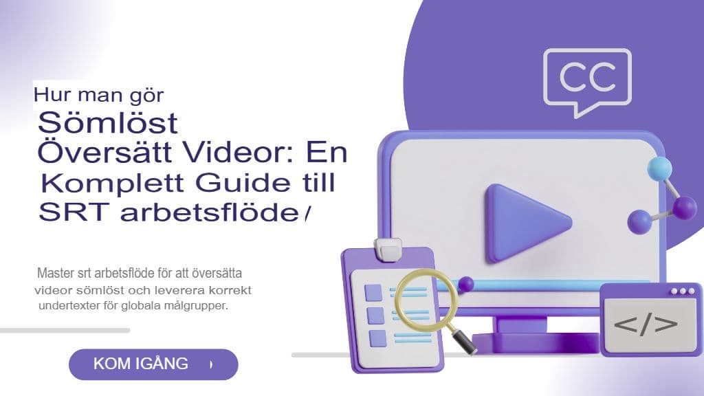 Hur man sömlöst översätter videor: En komplett guide till SRT-arbetsflöde
