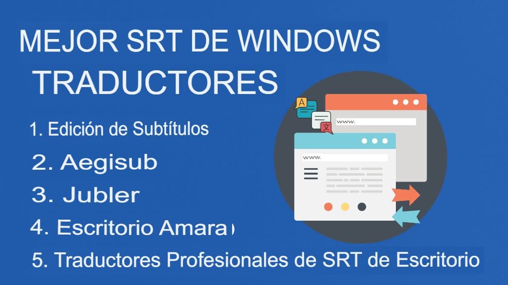 Traducción de archivos SRT para Windows: herramientas de escritorio y software