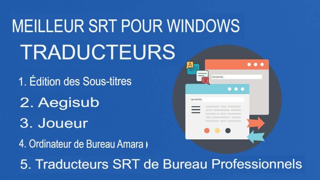 Traduction de fichiers SRT pour Windows : outils et logiciels de bureau