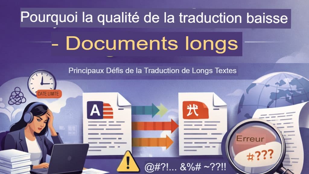 Pourquoi la qualité des traductions diminue-t-elle pour les documents longs ?