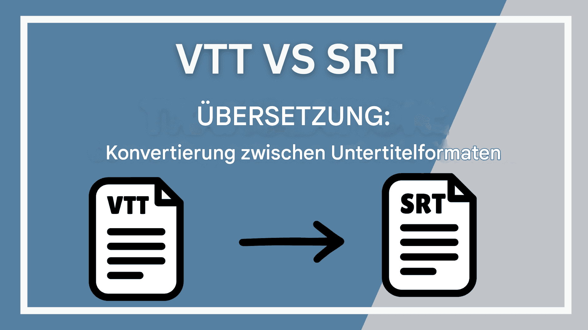 Übersetzen Sie eine VTT-Datei. Konvertieren Sie eine SBV-Datei in SRT.