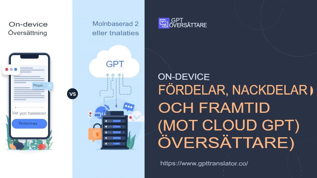 Översättning på enheten: Fördelar, nackdelar och framtiden (jämfört med GPT-översättare i molnet)