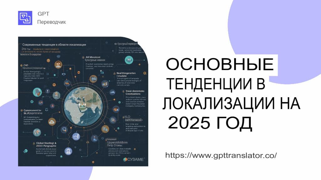Тенденции локализации, на которые стоит обратить внимание в 2025 году, и как GPT-переводчик в них вписывается