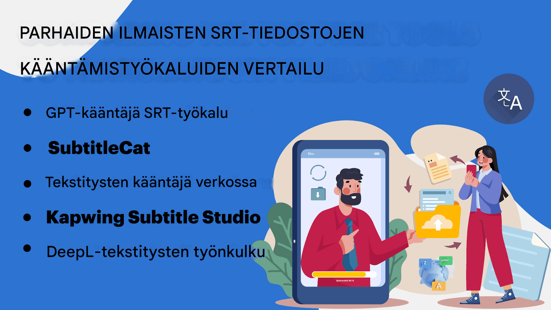 SRT-tiedostojen kääntäminen verkossa: Parhaat ilmaiset työkalut verrattuna
